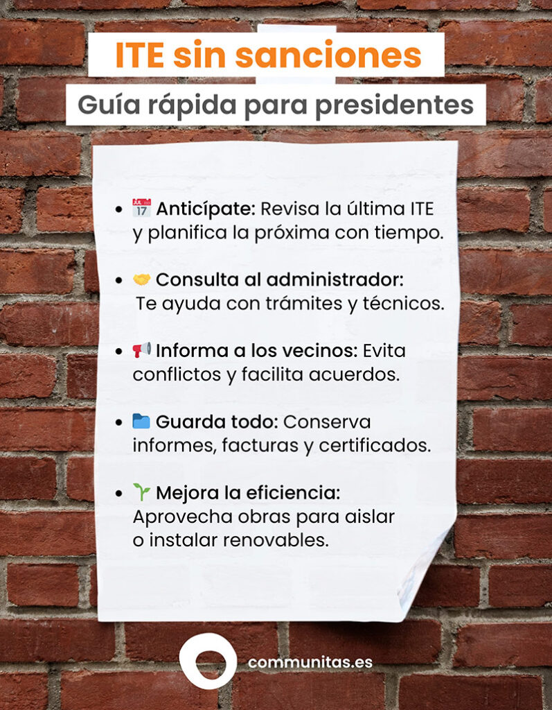 Cómo preparar tu comunidad para la ITE (IEE) y evitar sanciones